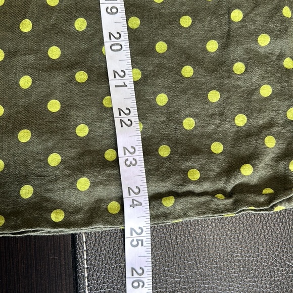 FLAX Linen Olive Green Polka Dot Sleeveless Top Sz M - Picture 11 of 11